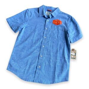 Urban‎ Pipeline Maxwear Blue Poplin Shirt Short Sleeved NEW NWT Size Large